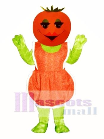 Tomato Mascot Costume with Orange Apron