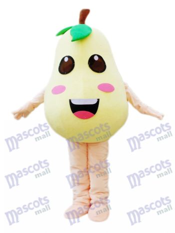 White Pear Mascot Costume