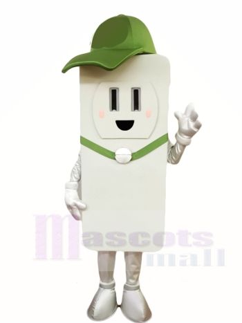 White Power Socket Mascot Costume