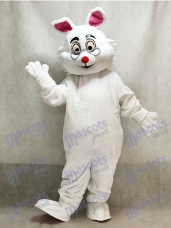 White Rabbit Mascot Costume with Glasses