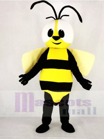 Yellow Bee Mascot Costume with Black Antennae