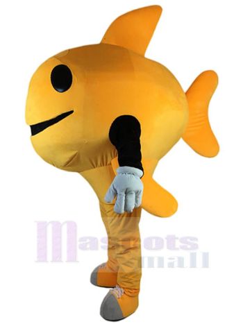 Yellow Fish Mascot Costume