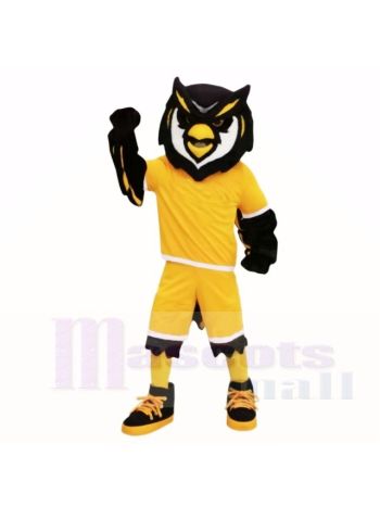 Yellow Jersey Owl Mascot Costume