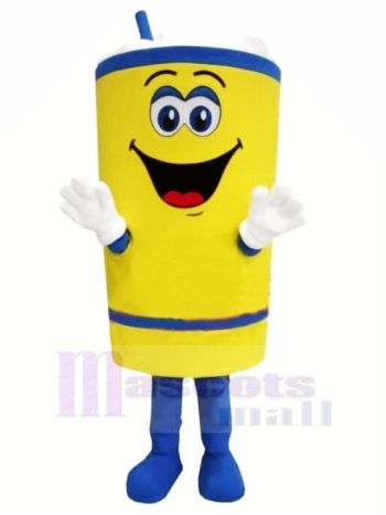 Yellow Soda Cup Mascot Costume