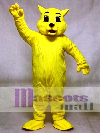 Yellow Wildcat Mascot Costume
